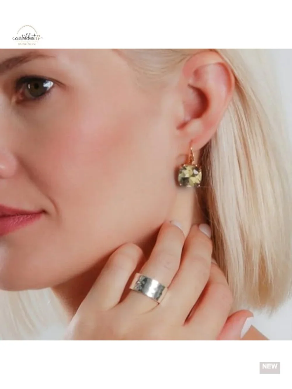 Sparkly Square Dangle Earrings - Leverback Glitter Statement Earrings for Women